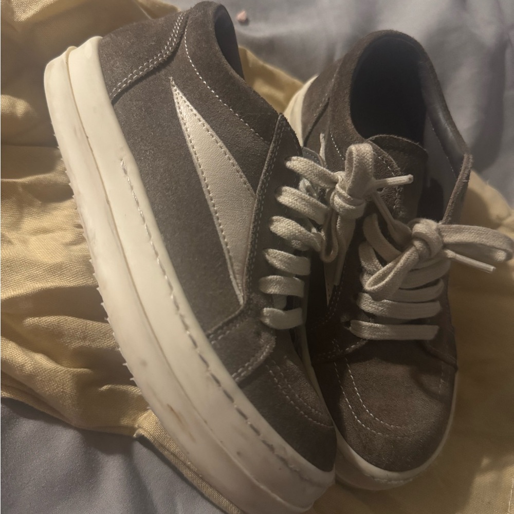 Rick Owens Kids Sneakers in Brown and White